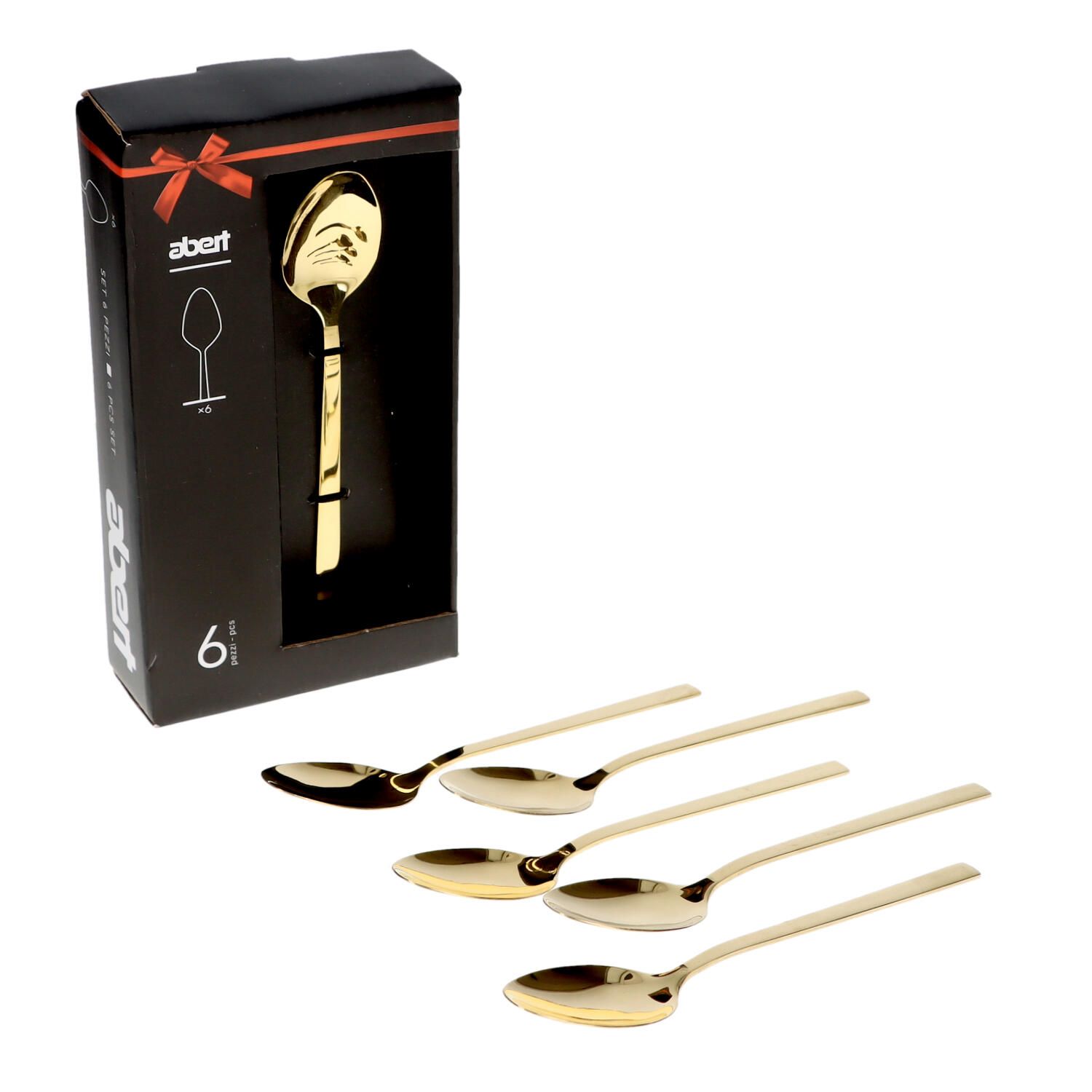 Set 8 Cucchiai Dosatori In Acciaio Inox Dorato Con Manico In Noce, Con Incisione Capacità, Per Cucina E Cocktail - 2