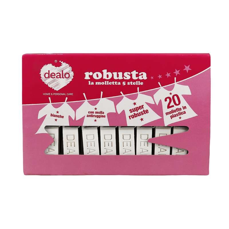 Mollette Per Bucato DEALO In Plastica Resistente – Confezione Da 20 Pezzi – Pratiche E Robuste - 4