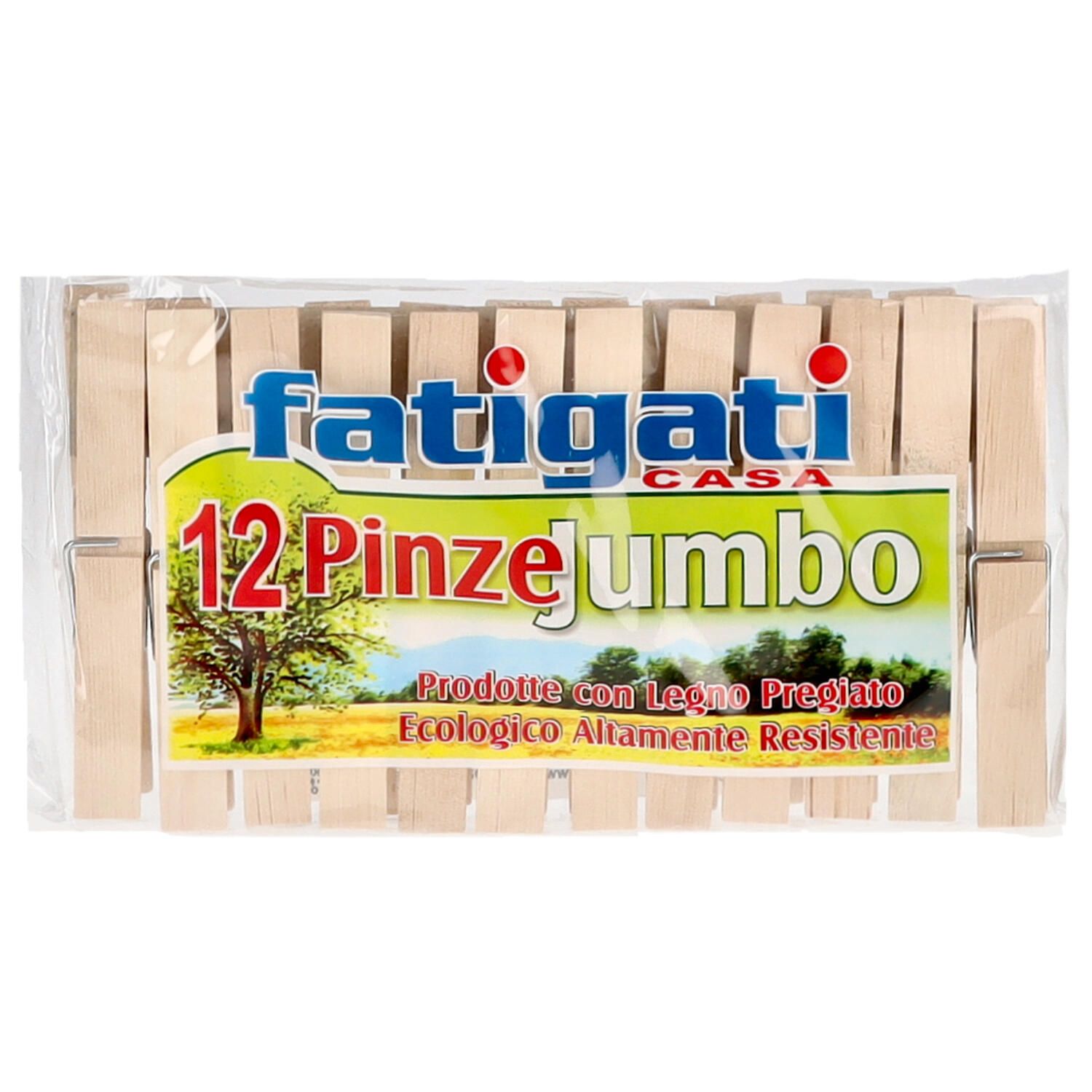 Mollette In Legno Grandi Naturali Da 8,2 Cm, Con Clip In Legno - Foto 7