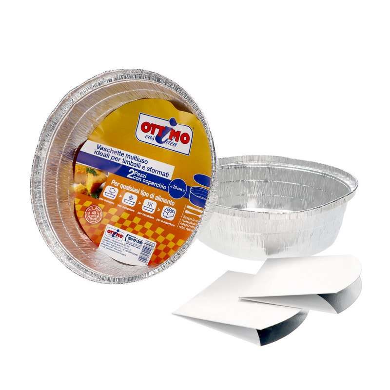 Fackelmann Vaschette Alluminio Per Barbecue - 5 Pezzi - 34,5 X 22,5 X 2 Cm