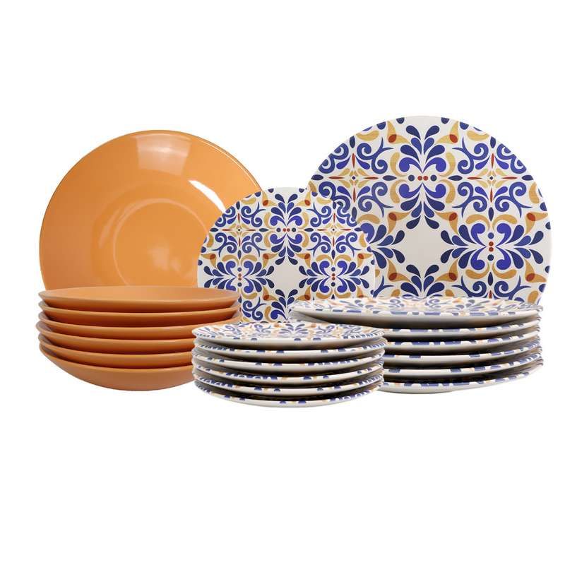 Rose & Tulipani Enseble De 6 Assiettes à Salade Couleurs Ixtes Style