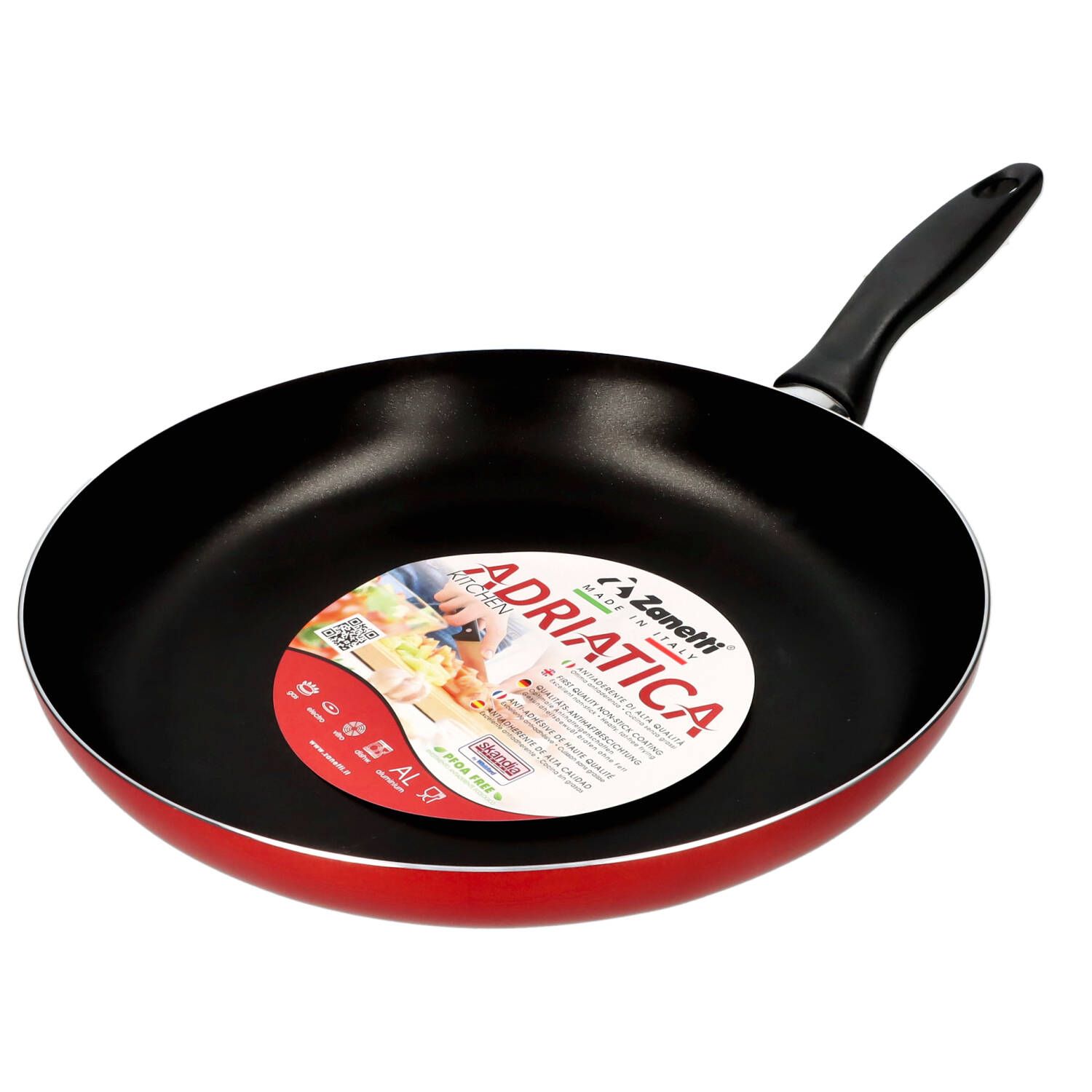 Zanetti Padella Antiaderente in Alluminio 38 cm colore Nero
