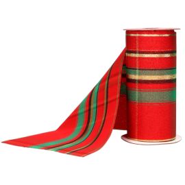 Syhood 2 Rotoli di Nastri Natalizi per Regalo Confezioni 10 mm x 9 m Ciascuno Nastro di Natale Raso per la Lavorazione Corda di Grosgrain per Natale DIY(Stile Classico,Verde, Rosso