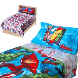 Set Copripiumino Singolo Marvel Spiderverse - 135x200 Cm, Reversibile Con Venom E Villains, Federa Inclusa