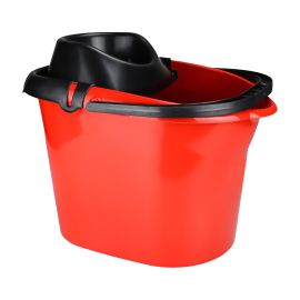 Secchio Con Strizzatore 15 Litri - Plastica Rossa, 39x28x30.5 Cm, Con Gancio Porta Manico - Foto 12