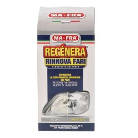 Kit Rigenera Fari Mafra Regénera: Sigillante, Lucidante, Carte Abrasive (1500-2500-4000), Supporto E Panno. Ripristina Fari Opachi E Ingialliti.