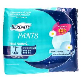SERENITY PANTS PANNOLONE MAXI NOTTE TG L 14PZ CAMOMILLA serenity-pants-pannolone-maxi-notte-tg-l-14pz-camomilla