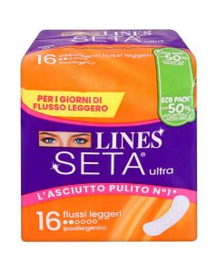 ASSORBENTI LINES SETA ULTRA 16PZ FLUSSI LEGGERI