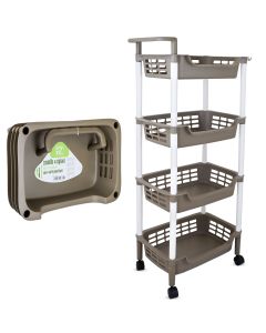 CARRELLO 4 RIPIANI FZ 50X31X108 TORTORA