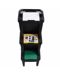 Set 3 Pattumiere Impilabili AKITAInk | Per Raccolta Differenziata | Plastica Resistente | Grigio | Salvaspazio | Per Cucina, Ufficio, Bagno | Totale 60 Litri