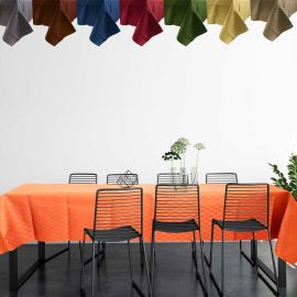 Mateju Tovaglia Quadrata 140x140 Cm, Lavabile E Antimacchia, Stampa 3D Pianta, Poliestere, Per Tavolo Da Pranzo E Ristorante