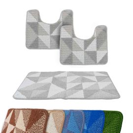 GIBZ Semicerchio Tappeto da Bagno Antiscivolo Assorbente Tappeti da doccia Soffice Tappeti Bagno in Microfibra per Soggiorno Cucina Bagno all'Ingresso Casa, Cammello, 40x60 cm