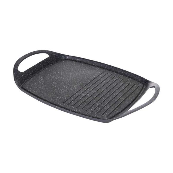 Set 3 Vassoi Tostatura Forno Antiaderenti Royle - Manici, In Acciaio Al Carbonio, Nero