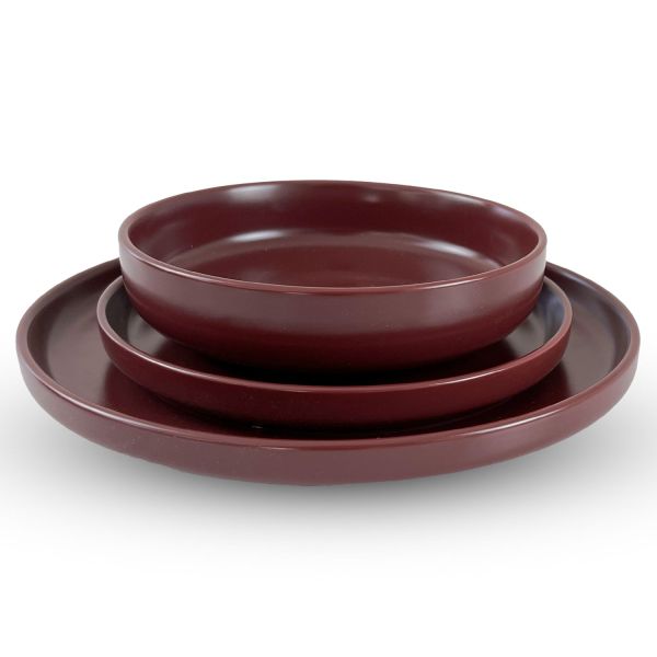 Home Casalinda Servizio Tavola 18 Pezzi Louise One Acanto Bordeaux - Tognana - Foto 1