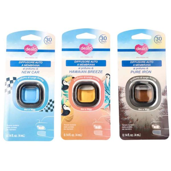 DISOK Deodorante Per Auto 10ml, Fragranze Vaniglia/Muschio/Oceano, Confezione Regalo In Acetato, Prezzo Unitario - 2