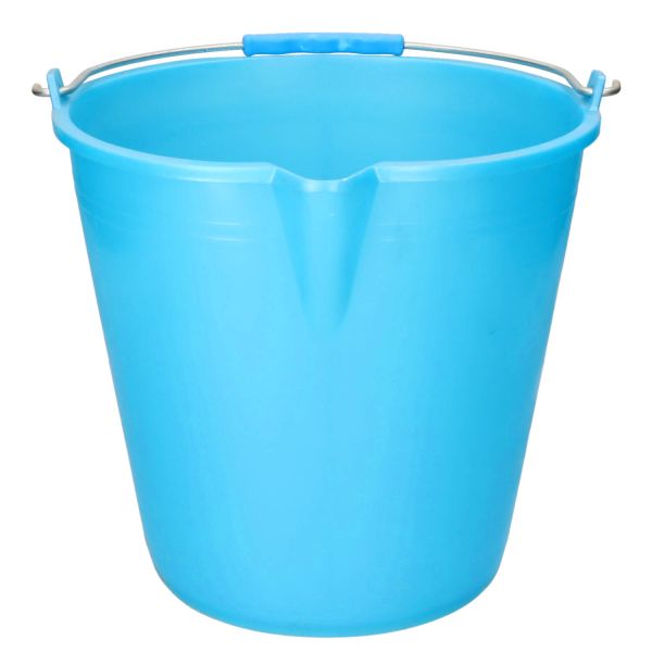 PAMEX Confezione Da 2 Secchi In Plastica Riciclata Blu 12 Litri – Per Pulizie, Acqua, Giardinaggio, Uso Domestico - 3
