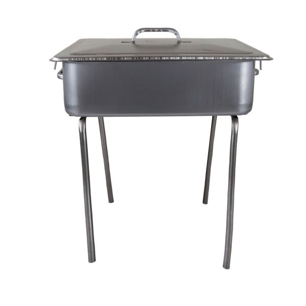 Forno A Carbonella 'Pic Nic' Rettangolare - Griglia In Acciaio Cromato, Gambe Pieghevoli, Con Pattina Per Cenere - Foto 14