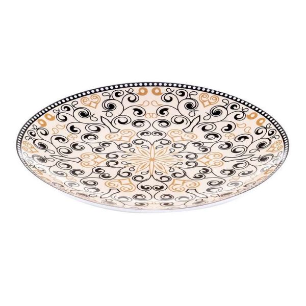 Maison Tortorà Servizio 18 Piatti In Porcellana Decoro Vietri – 6 Piani 27cm, 6 Fondi 20cm, 6 Dessert 20cm, Lavastoviglie E Microonde