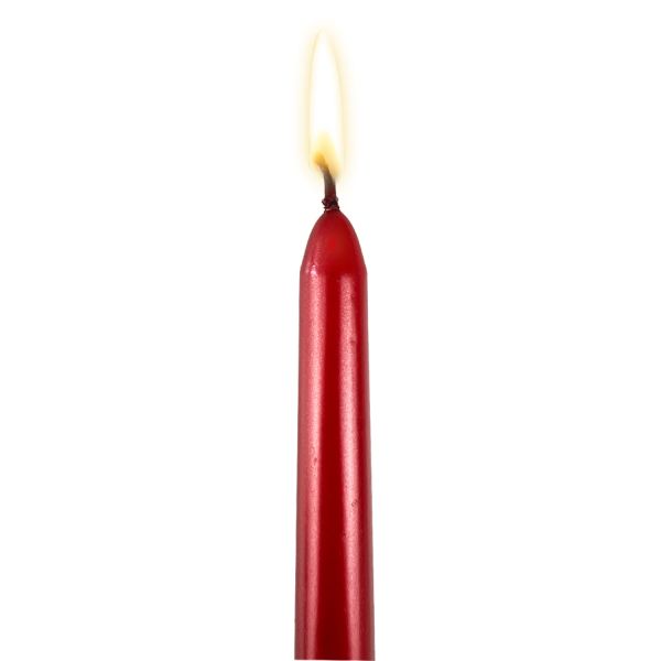 GALA Candele Da Tavola In Paraffina/stearina, Diametro 2,3 Cm, Altezza 25 Cm, Colore Rosso Tango, Confezione Da 10, Durata 7 Ore - 2