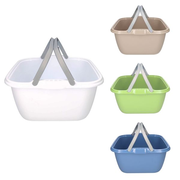 Bacinella Quadra Stefanplast In Politene - Bianca, 30 Cm, Design Moderno E Facile Da Pulire - Foto 6