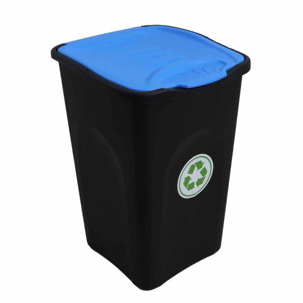 Stefanplast Pattumiera Ecogreen 37x37x56 50LT Nero/Blu - 2