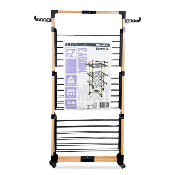 Torre 3 Porte Con Ruote Effetto Legno 5five – L.33 X P.29,5 X H.80,5 Cm