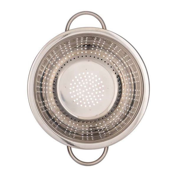 KC BLUE Kitchen Craft - Scolapasta a ezzaluna, in Acciaio Inox