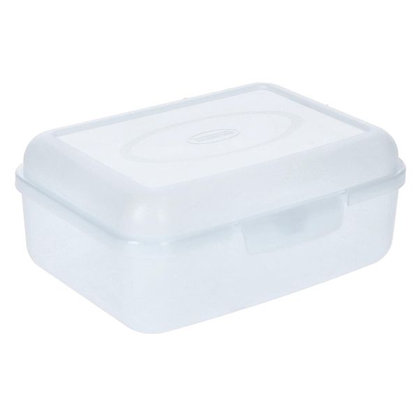Set 6 Contenitori Portaoggetti In Plastica Trasparente Con Coperchio A Scatto, 14 Litri Ciascuno, Con Manico - 2